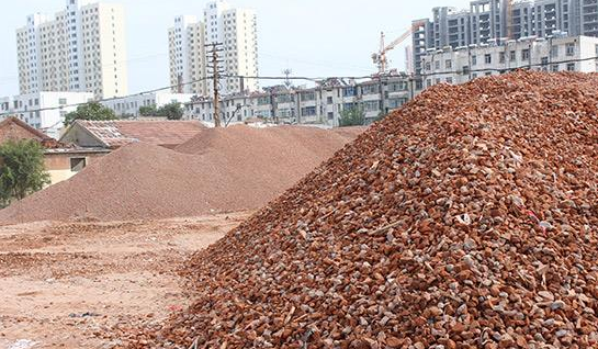 城市建筑垃圾處理現場