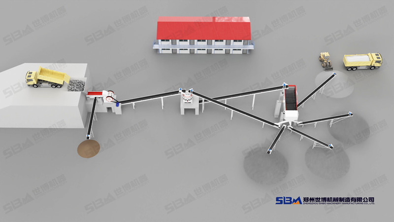 石子破碎設備配置流程圖2
